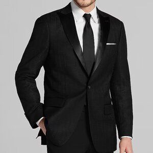 NEW Jos. A. Bank Black Check Dinner Tuxedo Jacket 48R